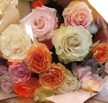 LES JOLIES CHOSES Fleuriste Nantes Bouquet De Roses Multicolore 1